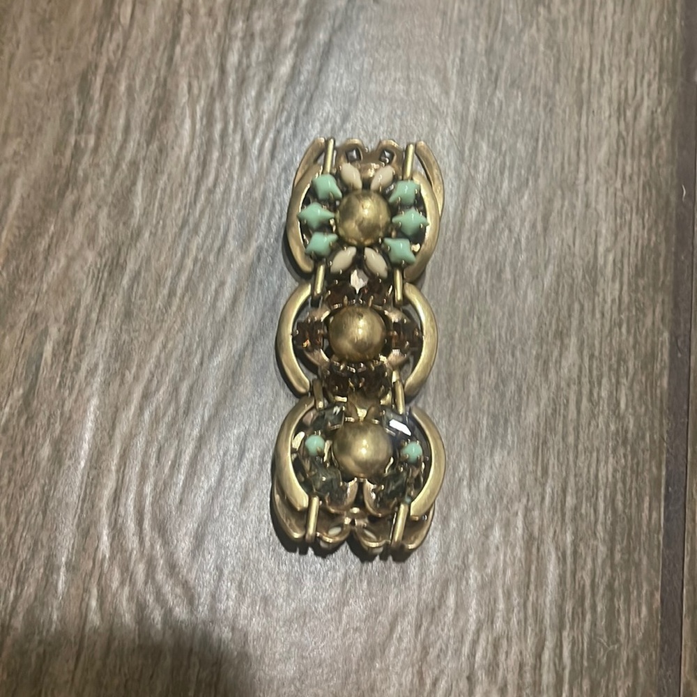 Stella & Dot Gold, Mint, & Cream Colored Cuff